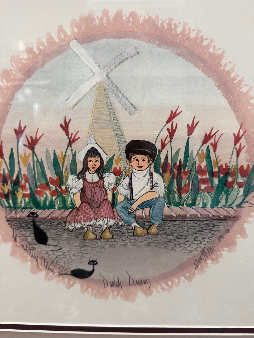 Vintage 1995 DUTCH DREAMS - Pat Buckley Moss - Ltd. Ed. Print - 57/1000